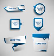 Collection blue web pointers design template