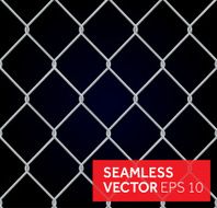 Vector seamless wired fence background