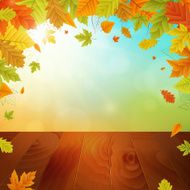 autumn vector background with leafs