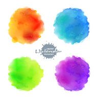 Watercolor imitation vector paint stains set