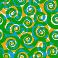 Green curls seamless pattern vector background N2