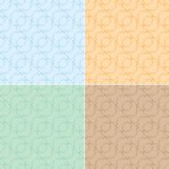 light seamless textures with curly elements - vector set N2