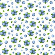 Seamless pattern with blueberries Vector illustration N2