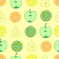Seamless fruit cuts