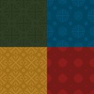Set of colored seamless patterns N2