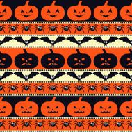 Halloween pattern with pumpkins bats spiders N2