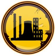 Industrial Zone Round Sign Vector Illustration N2