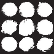 hand drawn grunge circle frames vector illustration N4