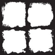 Set of Grunge Black Frames Distress Border Frame Collection N2