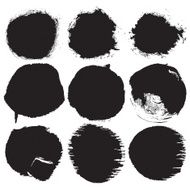 Grunge shapes circle set N4