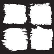 Vector grunge brush strokes set rectangles and squares N4