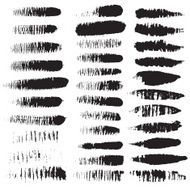 Vector grunge brush strokes set rectangles and squares N5