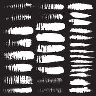 Vector grunge brush strokes and rectangular painted backgrounds set