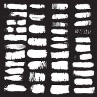 Vector set of grunge brush strokes N8