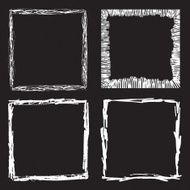 Set of Grunge white Frames Distress Border Frame Collection