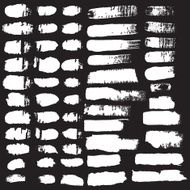 Vector grunge brush strokes and rectangular painted backgrounds set N2