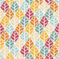 Vector seamless pattern with stylized leaves N3