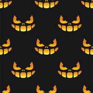 Halloween Grin and Eyes Seamless Pattern N2