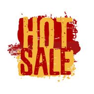 Icon label logo sticker on hot sale Red yellow texture N2