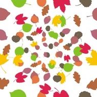 Autumn leaves seamless background - vector