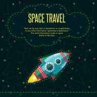 Space travel Vector illustration in style flat N2