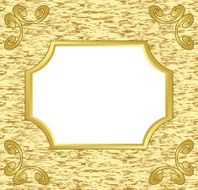 light decorative card with golden frame N2