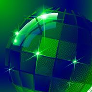 Contemporary bright background with dot textured 3d object N2