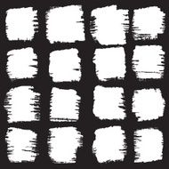 Vector set of grunge brush strokes N9