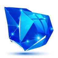 Vector futuristic object with sparkling effect 3d figure