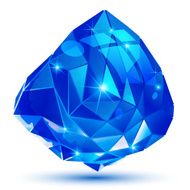 Plastic pixilated 3d shiny object isolated on white background