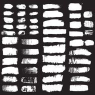 Vector set of grunge brush strokes N10