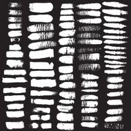 Vector set of grunge brush strokes N11