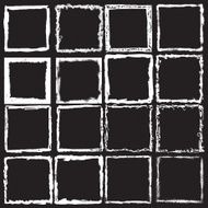 Vector vintage grunge black white and color distress border frame N2