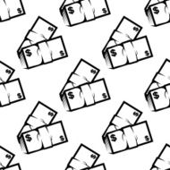 Stacks of dollars seamless pattern N2