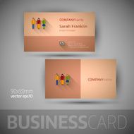 Business card template - vector illustration N6