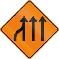 Left Lane Ends in Canada N2