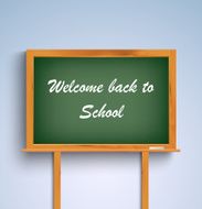 Back to school on green board template