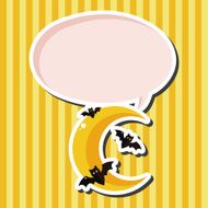 Halloween moon theme elements N2