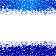 banner with snowflakes on a blue background N2
