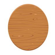 Wood sign in oval shape