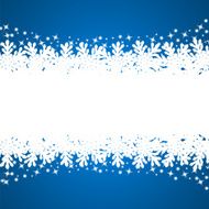 banner with snowflakes on a blue background N3