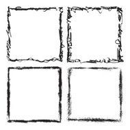 Grunge frame texture set - Abstract design template N9