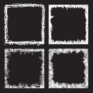 Grunge frame set vector template N3