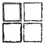 Grunge frame texture set - Abstract design template N11