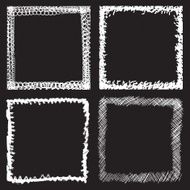 Set of Grunge white Frames Distress Border Frame Collection N5