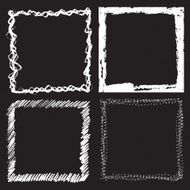 Set of Grunge white Frames Distress Border Frame Collection N6