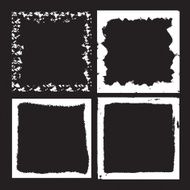 Grunge frame set vector template N4