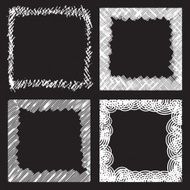 Grunge frame set vector template N5
