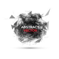 Abstract black geometric explosion Vector speech buble