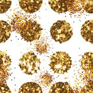Pattern polka dot Classic dotted seamless gold glitter pattern